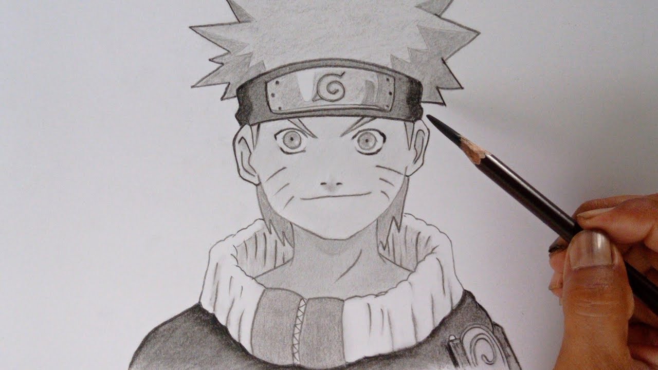 Anime Drawing, How to Draw Naruto (Young) Smile