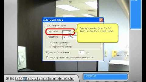 GeoVision Main System   GeneralSetting AutoReboot
