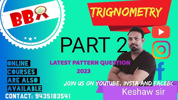 Trignometry Question part 2, imp question new pattern APSSB 2023