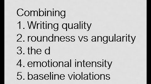 danger signs in handwriting: under-developed writing