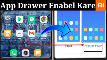How to enable app drawer in miui 11 system Launcher 2022 || Swip up to open app drawer in Mi phone