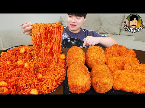 ASMR MUKBANG Fire Noodle Ramyeon Kimbap Kimchi Recipe Eating
