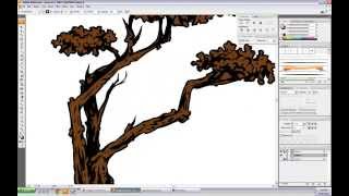 Vector Tree Free-Hand Speed Drawing - Illustrator