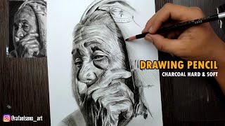 DRAWING PENCIL || grandmother || charcoal blending