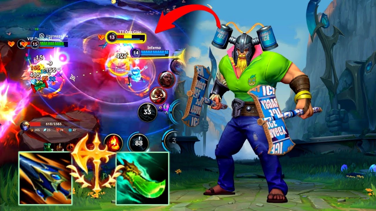 OLAF WITH SHOJIN+ SUNDERED SKY IS BROKEN | WILD RIFT BUILD AND RUNES 