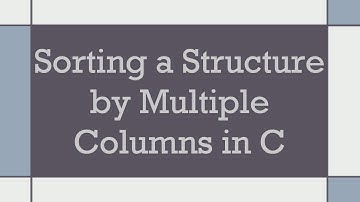 Sorting a Structure by Multiple Columns in C