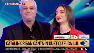 Cătălin Crișan și fiica lui, Daria, duet în premieră într-o emisiune de televiziune (VIDEO)
