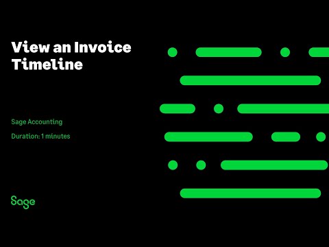 Sage Accounting: View an Invoice Timeline