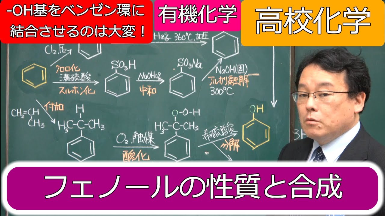 フェノール　反応　製法　クメン法　有機化学　高校化学　エンジョイケミストリー　144202