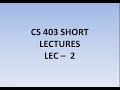 CS403 LEC 2 | DBMS | VIRTUAL UNIVERSITY OF PAKISTAN | LEARNING WITH BHOLA RECORD