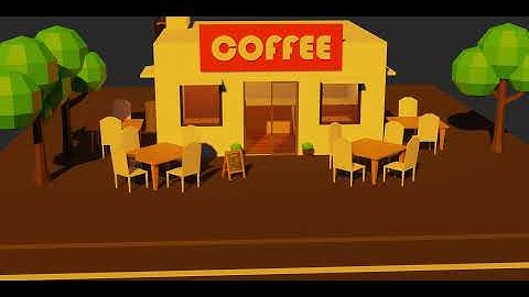 3d Coffee shop - Intro Animation