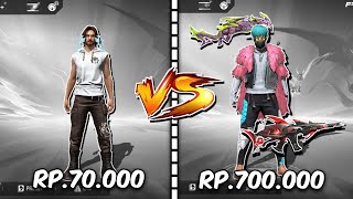 REVIEW AKUN FF HARGA Rp70.000 VS Rp700.000