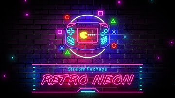🕹️ Retro Neon Twitch Overlay Pack 🌟