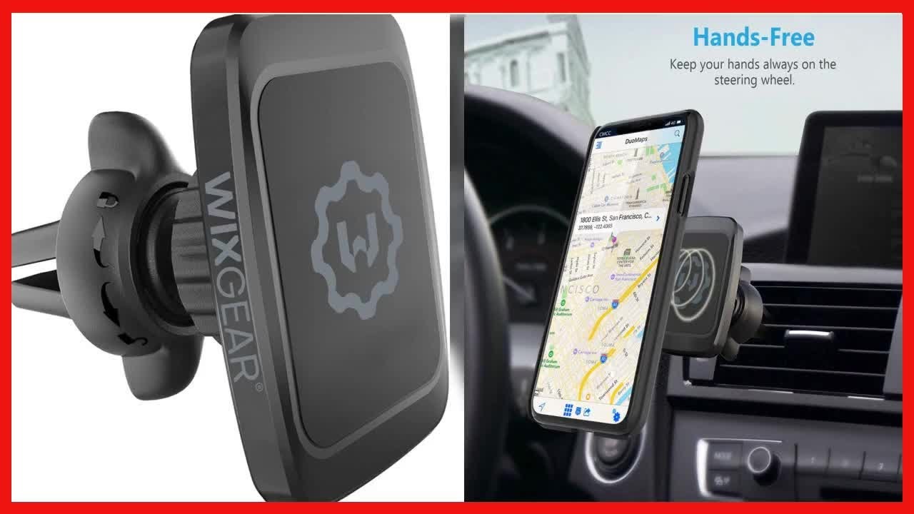 WizGear Magnetic Phone Car Mount - 2 Pack Air Vent Holder, Twist Lock Design