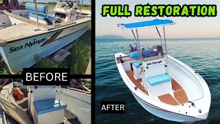 Aluminum Boat Restoration  Ultimate Transformation  (START TO FINISH)