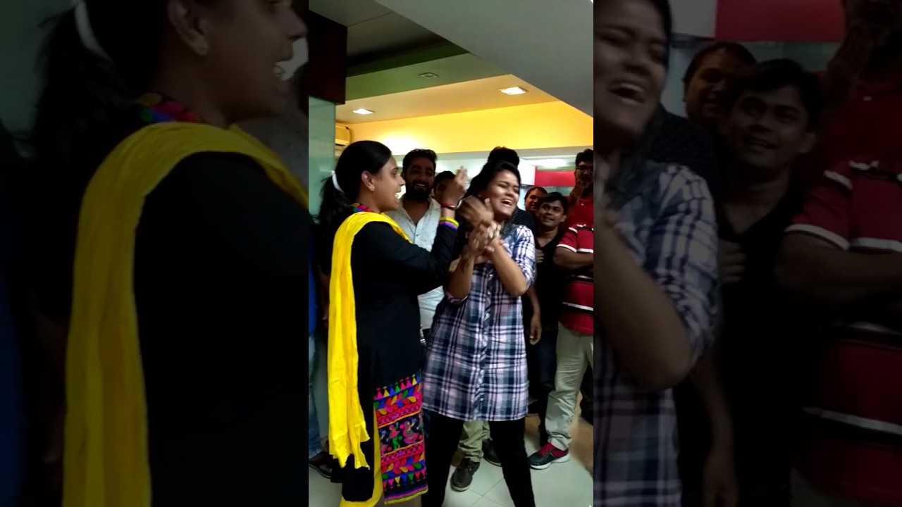 Birthday celebration in office