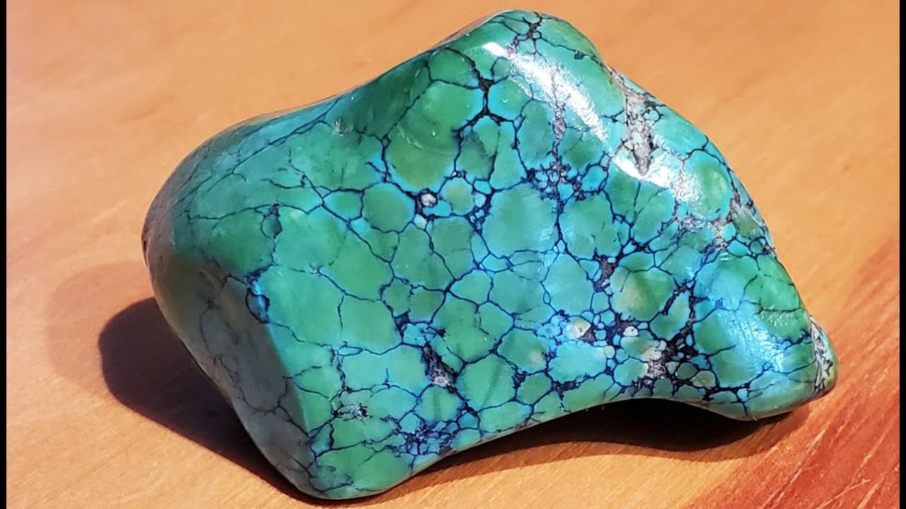 Beautiful piece of Chinese blue green gem turquoise rough.
