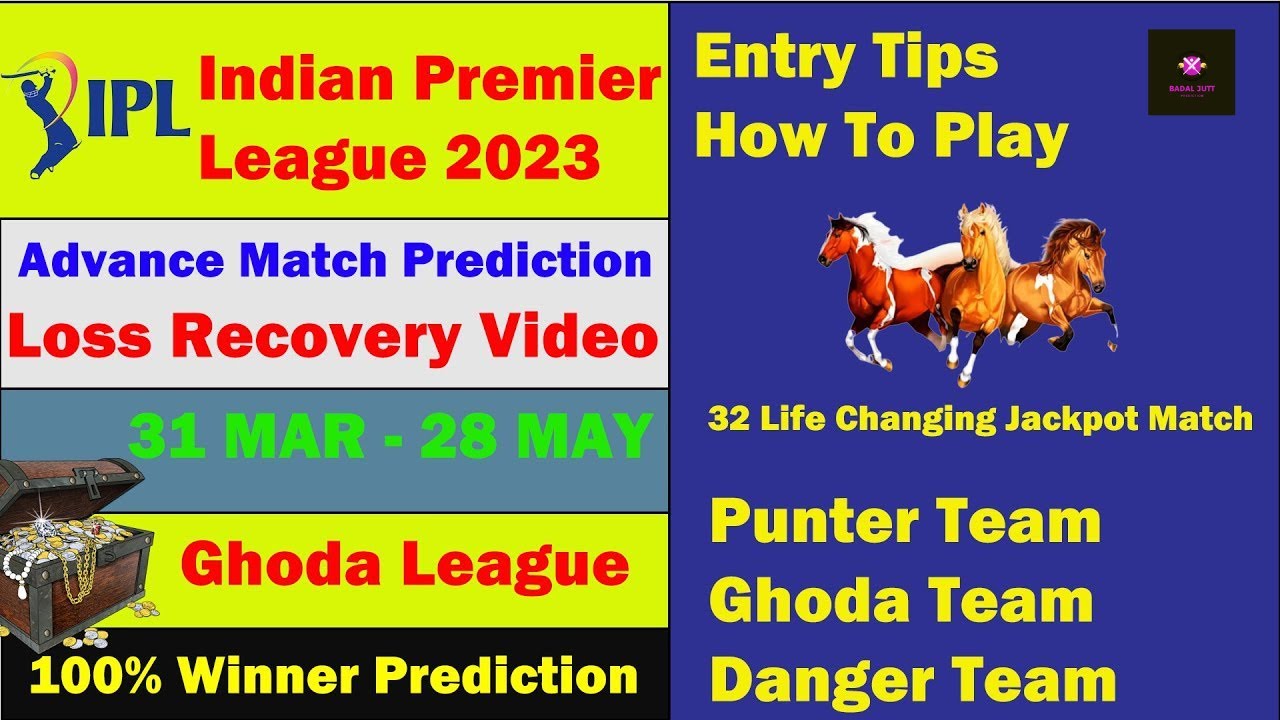 Ipl 2023 advance Match Prediction | Indian Premier League 2023 | Ipl 2023 Jackpot Prediction