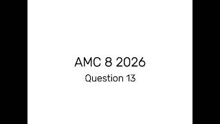AMC 8 2026 Question 13 | Pythagorean Power