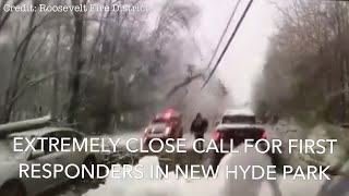 MUST SEE: Close Call For New Hyde Park First Responders