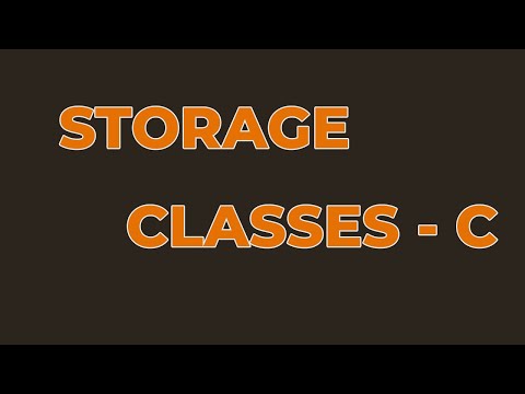 Storage Classes in