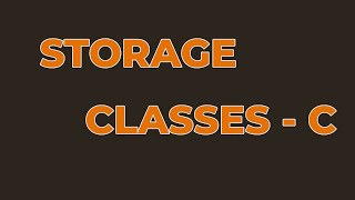 Storage Classes in c| C Tutorial | UGC NET Computer science