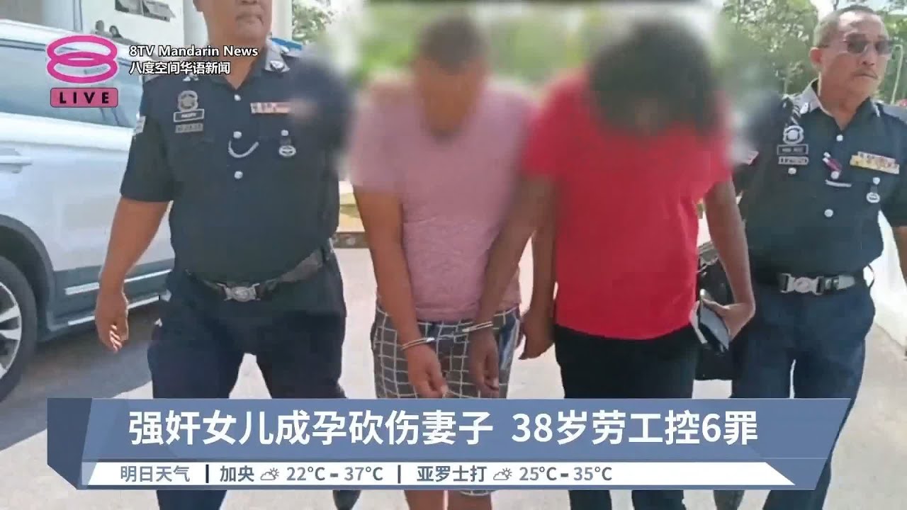 强奸女儿成孕砍伤妻子 38岁劳工控6罪【2024.02.16 八度空间华语新闻】