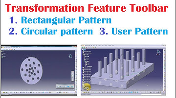 Rectangular Pattern I Circular pattern I User Pattern  in CATIA V5 I Tutorial - 39
