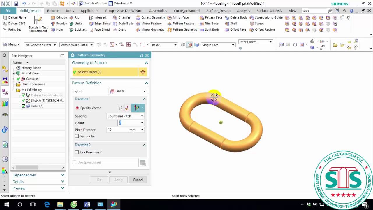 NX 11 PRODUCT DESIGN PATTERN GEOMETRY YouTube