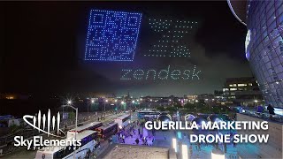 QR Code Drone Show! Genius Guerilla Marketing for Zendesk | Sky Elements Drone Shows