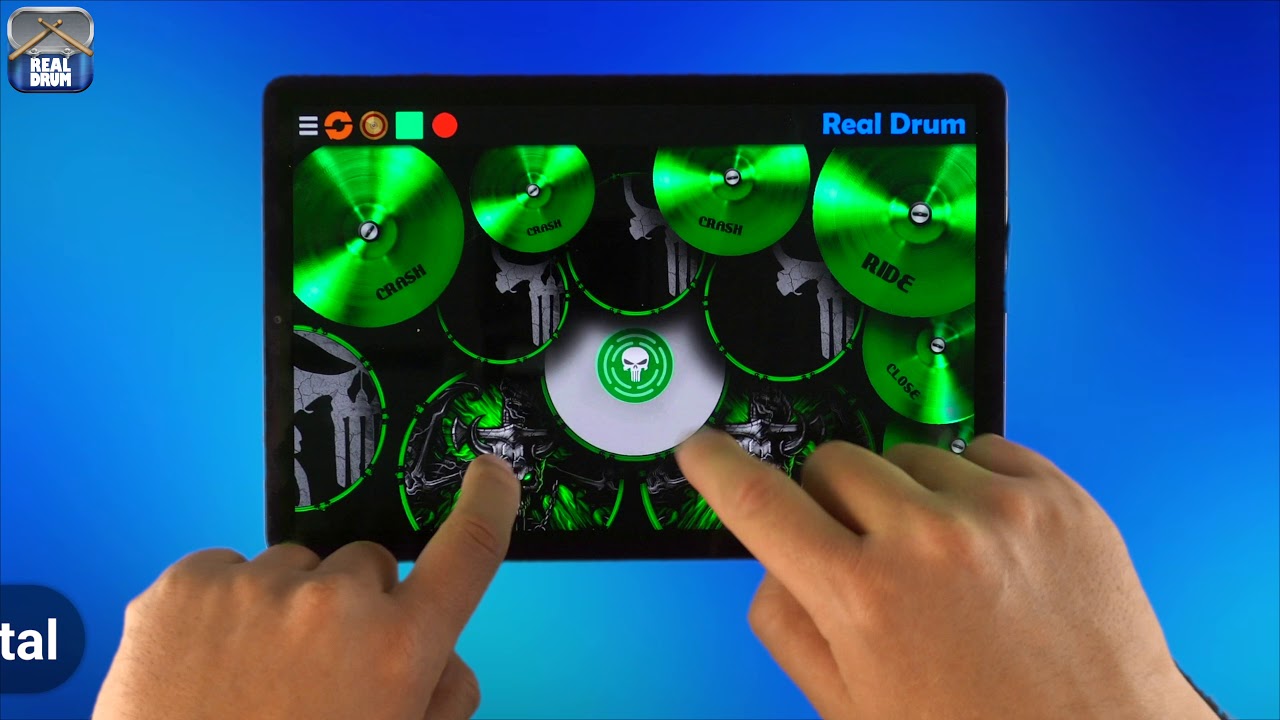 REAL DRUM Kit Green Metal YouTube