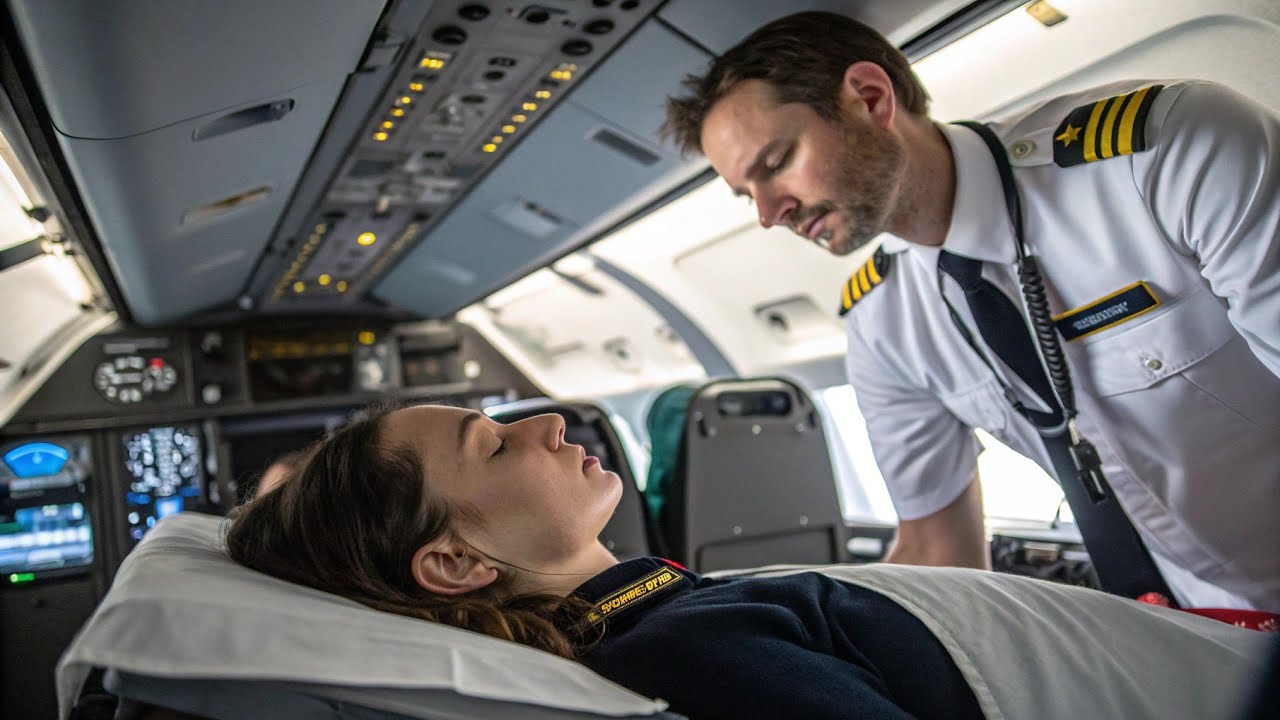 Спящая девушка в кресле самолёта пилоты были без сознания в 3 часа ночи,пока не спросили её позывной