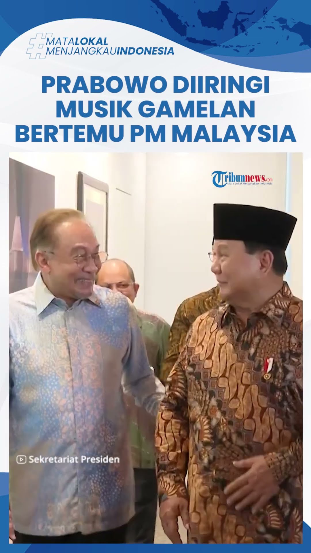 Prabowo Disambut Iringan Musik Gamelan saat Bertemu PM Anwar Ibrahim di Malaysia, Kompak Pakai Batik