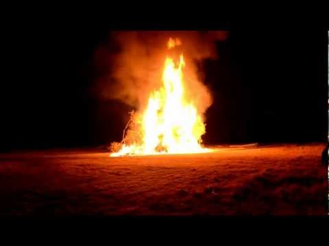 Lighting the bonfire with lots of petrol