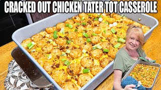 CRACKED OUT CHICKEN TATER TOT CASSEROLE