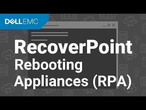 How to reboot RecoverPoint Appliances (RPA)