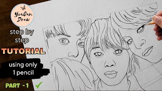 BTS Group Drawing Tutorial | BTS All Member Drawing | How to draw BTS members | YouCanDraw BTS Group Drawing Tutorial | BTS All Member Drawing | How to draw BTS members | YouCanDraw