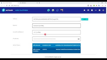 Token BFCC (Token Althash) Usando um Contrato Inteligente e Multiplicando HTMLCOINS!
