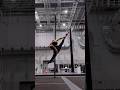 Aerial pole practice - ballerina and allegra #shorts #poledance #aerialpole #flyingpole #ballerina