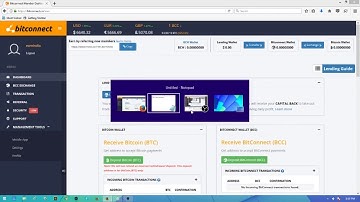 Bitconnect - How to deposit Bitcoin / convert to BCC and Lend money