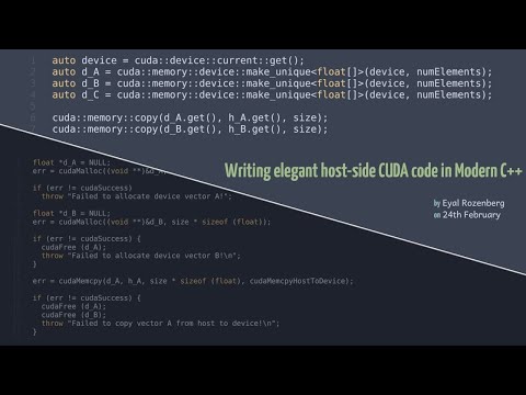 Writing elegant host-side CUDA code in Modern C++
