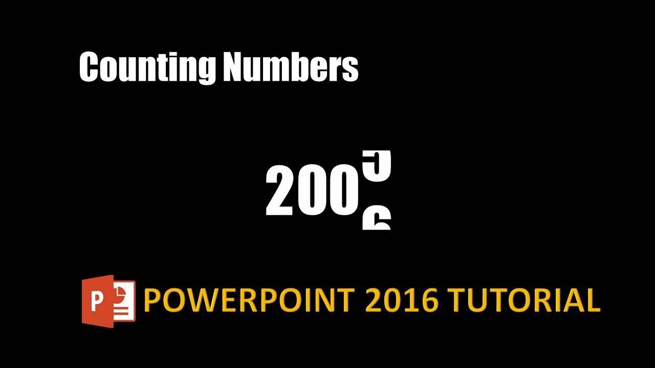 ⁣Number Countdown Text Animation in PowerPoint 2016 / 2019 Tutorial