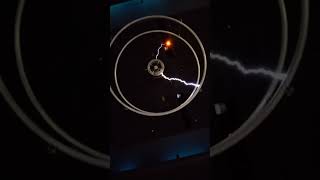 Tesla Coil Lightning f 1.5 million volts, 3 times, LOUD, Electric discharge,  #teslacoils #teslacoil