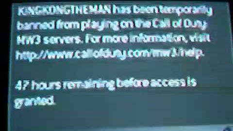 Mw3 I got banned