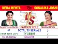 Neha Mehta Vs Sonalika Joshi Comparison- Simply Compare