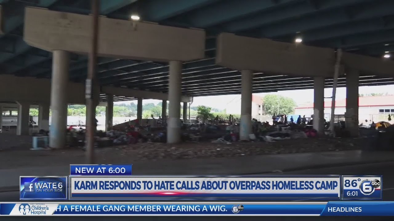 KARM responds to hate calls about overpass homeless camp - YouTube