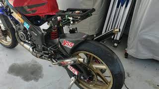 NSR250転倒後の再始動