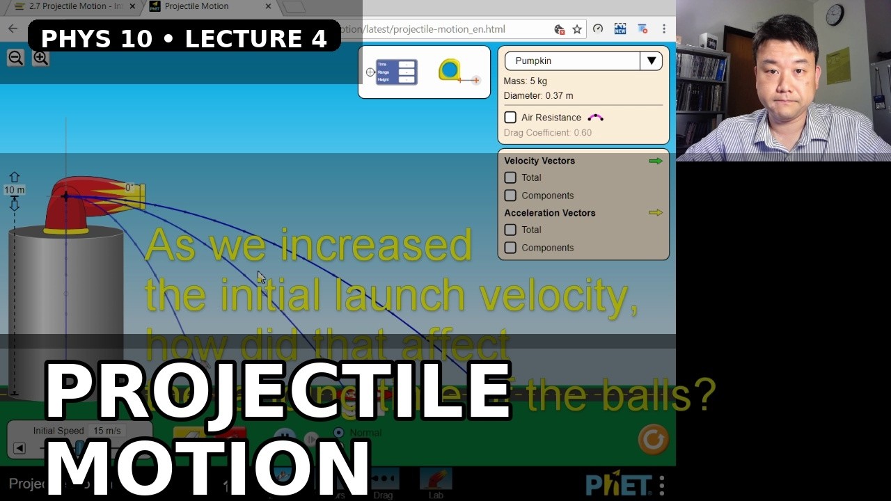 PHYS 10 - Lecture 4 - Free Fall, Projectiles, and Circular Motion - YouTube