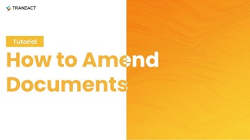 How to Amend Documents on TranZact?