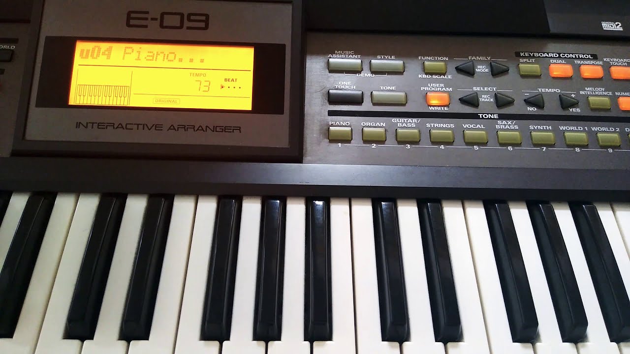 Dicas teclado Roland E 09  salvando na memória preset